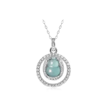 YUANYUXIANG Ice Type Jadeite Blue Water Necklace Women's
