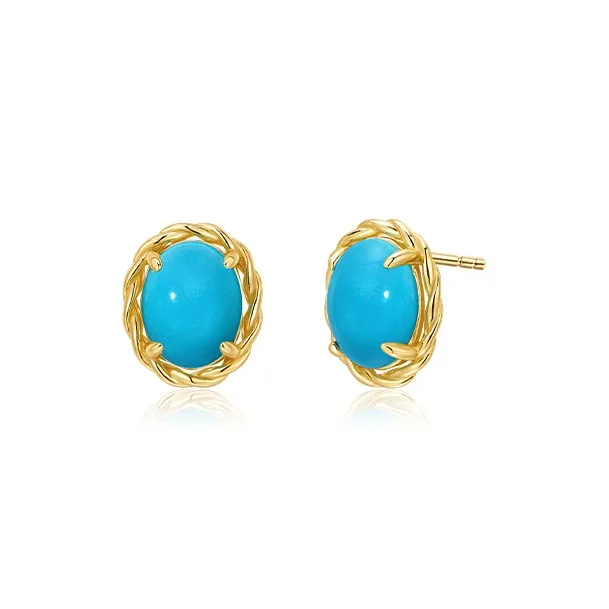 IL&CO. Turquoise Stud Earrings Women's-0