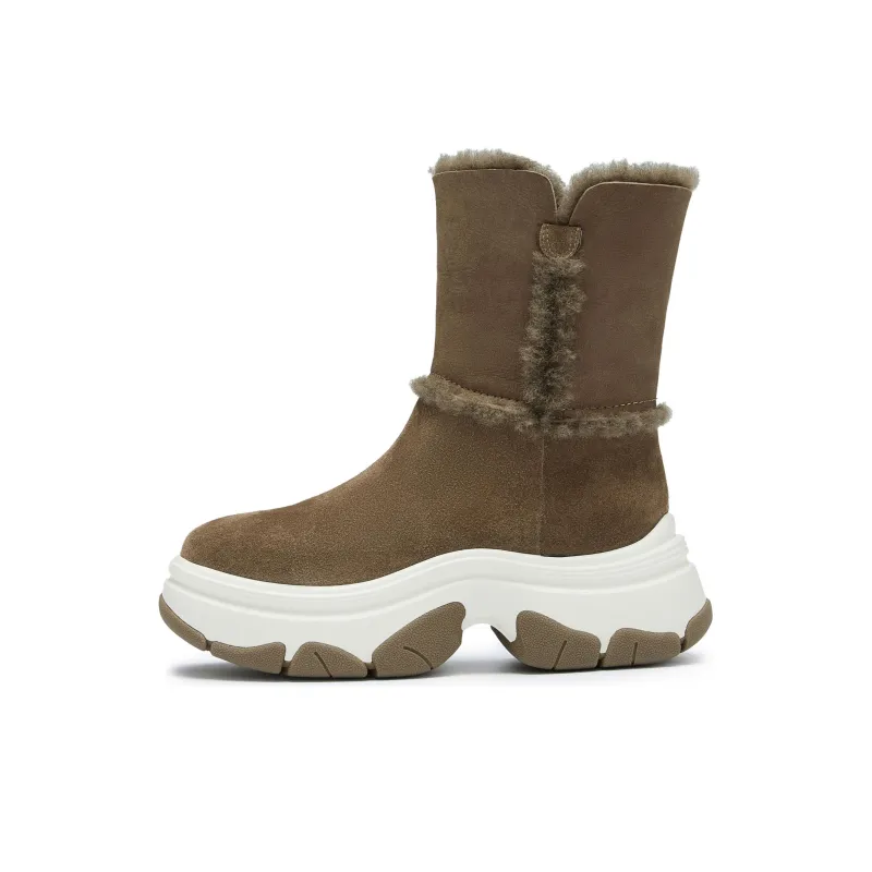 Staccato Fleece Latte Thermal Crew Snow Boots Women's-5