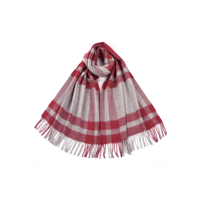 Red Bean 30% Cashmere 70% Wool Knit Scarves Women's-6
