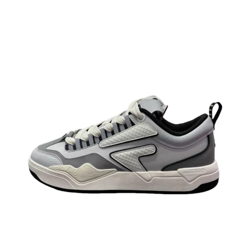 FILA FUSION Nollie Pig Leap Shoes Anti Slip Wear Resistant Low Top Skateboard Shoes Men's Gray-0