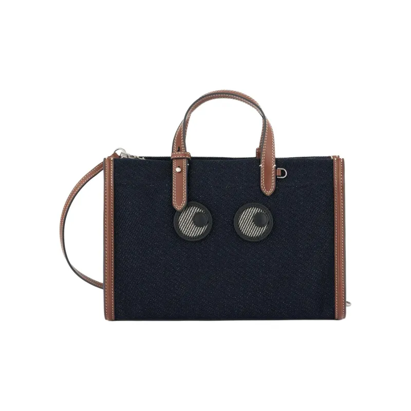 Anya Hindmarch Cotton Tote Bag, Shopping Bag, Shoulder Bag, Handbag Mini Unisex Marine Blue-1