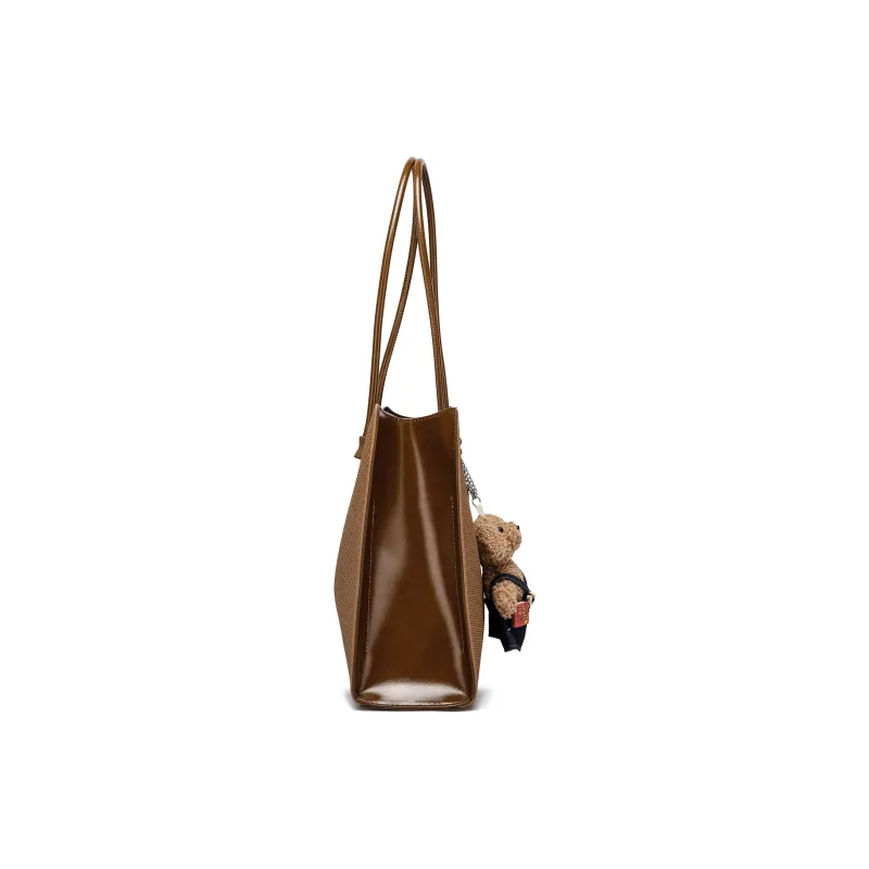 FAIRWHALE PU Shoulder Bag Regular Women's Tan-2