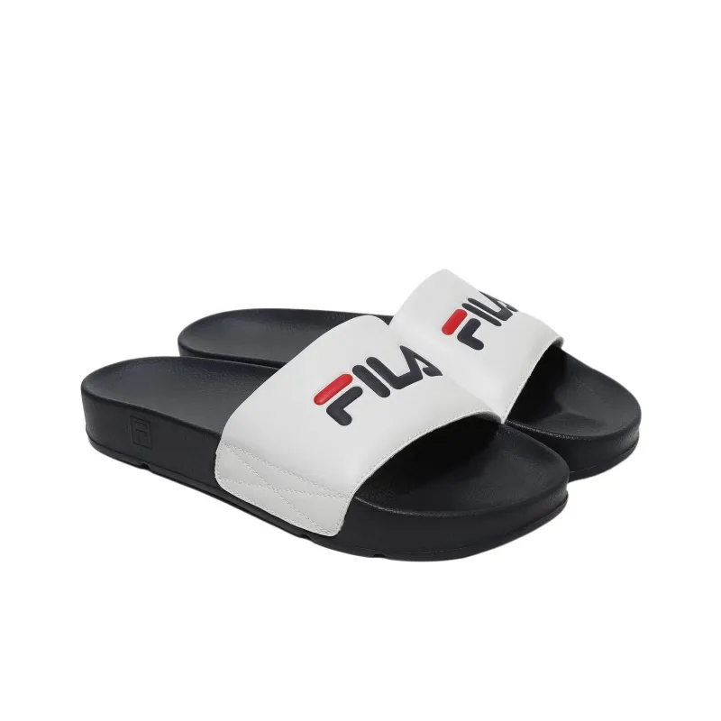 FILA DRIFTER Slip Resistant Abrasion Resistant Slide Slippers Unisex White Blue-3