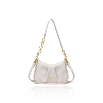 JUST STAR PU Cloud Bag Shoulder Bag Handbag Shoulder Bag Regular Women's White