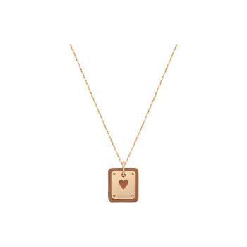 HERMES As De Coeur Calfskin Necklaces Women's