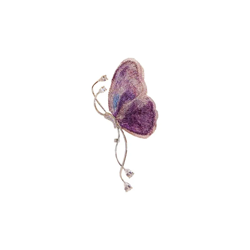 Lockstarfy Copper Zircon Fabric Brooches Women's-3