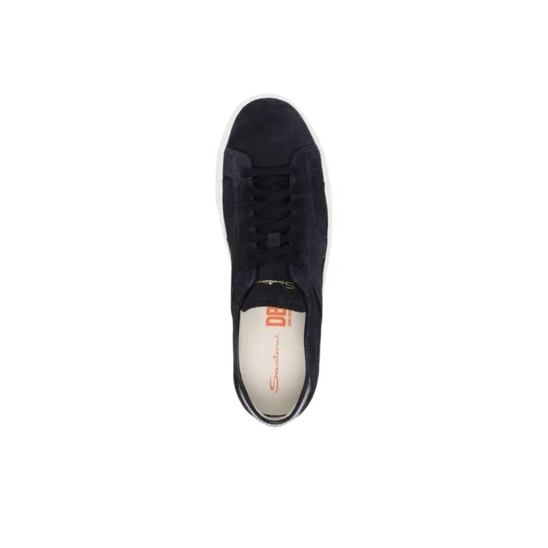 Santoni Round Toe Lace Up Sneakers-4