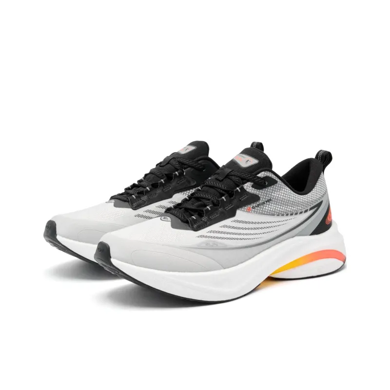 QIAODAN Rain Swallow 4.0 Running Shoes Men Low Top Mist Gray/Black-3