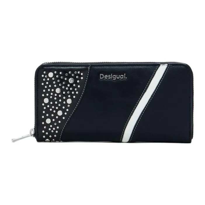 Desigual Polyurethane Wallet Medium Size Women's Black-0