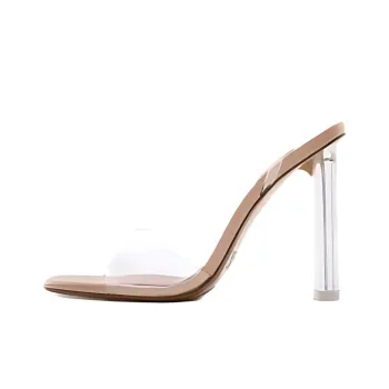 ZARA One-Strap Sandals 10cm Women's Transparent