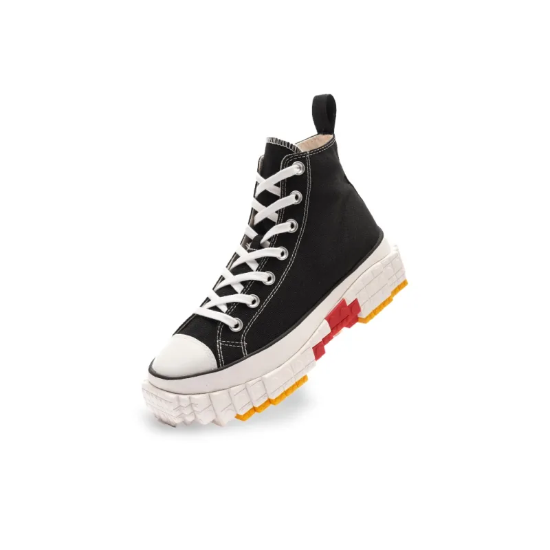 Ccilu Building Blocks Shoes Lightweight Height Increasing High Top Canvas Shoes Unisex GREENPLAX-11