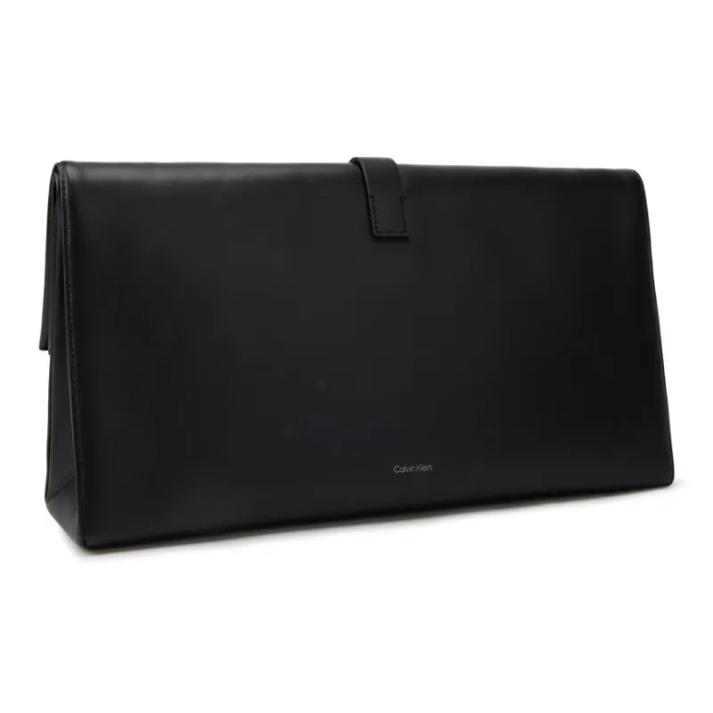 CALVIN KLEIN Sheepskin Clutch Medium Size Women's Space Black-2