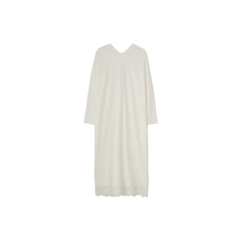Yohji Yamamoto Long Sleeved Dress Women's White-1