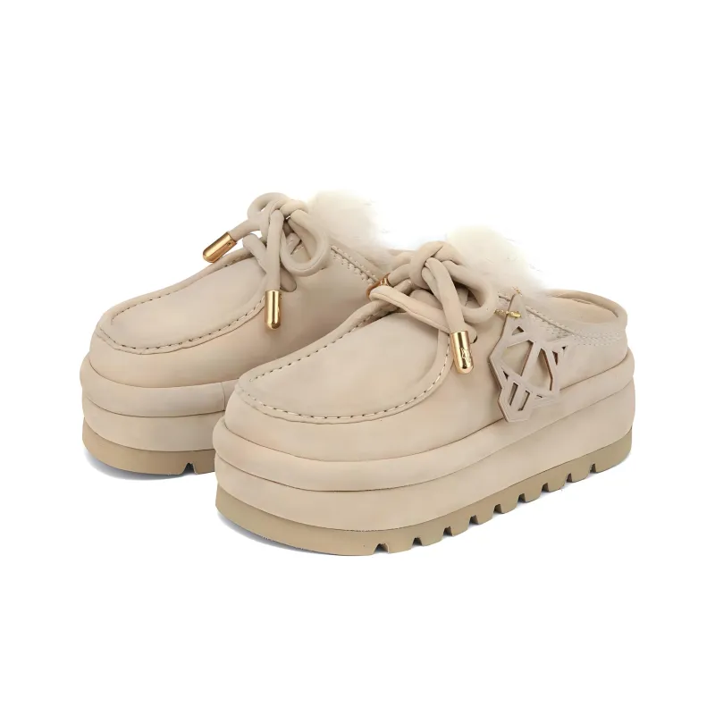 Naked Wolfe Abrasion Resistant Closed Toe Slippers Women's Beige-2