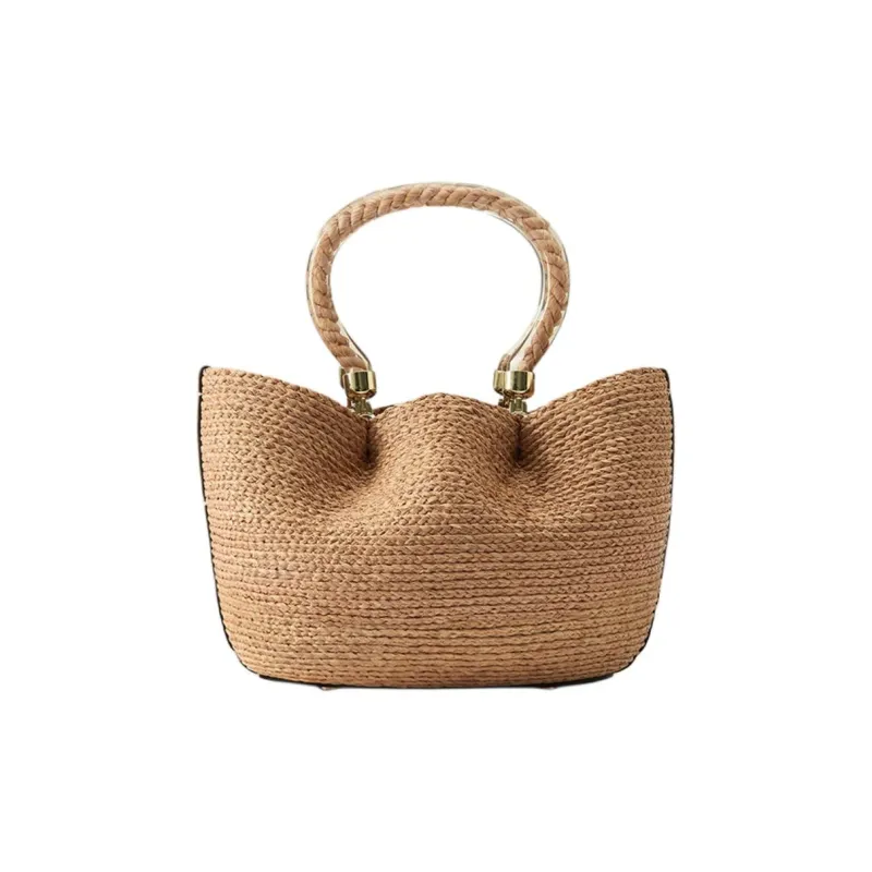 HELEN KAMINSKI Raffia One Shoulder Handbag Women's Brown-0