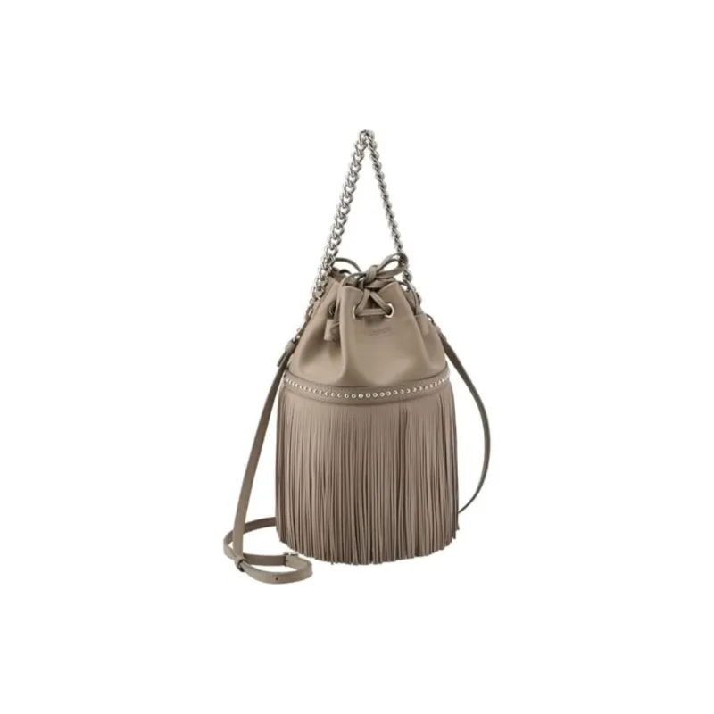 J&M Calfskin Shoulder Bag Crossbody Bag Handbag Medium Size Women's Warm Taupe Gray-1