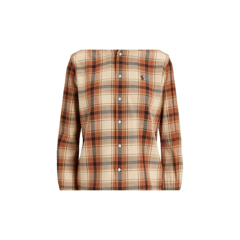 Polo Ralph Lauren FW24 Shirt Women's Brown Yellow-5