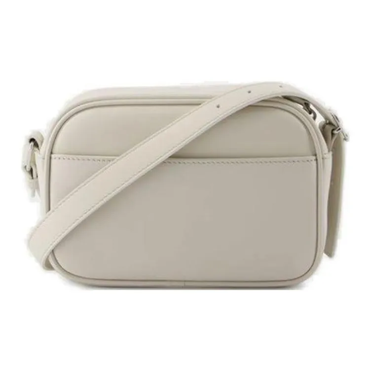 COURREGES Leather Shoulder Bag, Crossbody Bag Regular Women's Gray-2