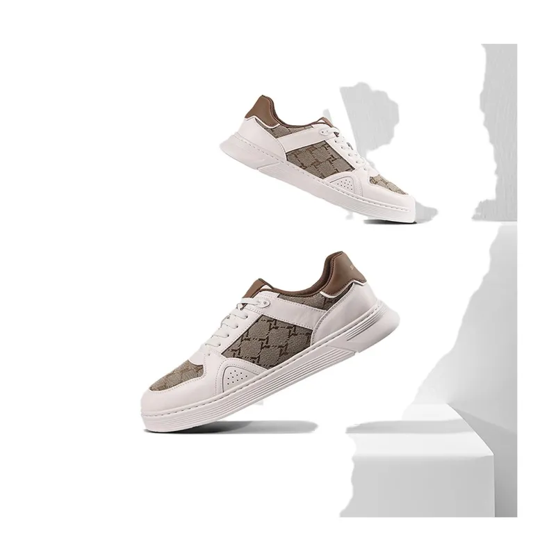 SEVEN Anti Slip And Wear Resistant Lightweight Low Top Skateboard Shoes Men's Coffee-1