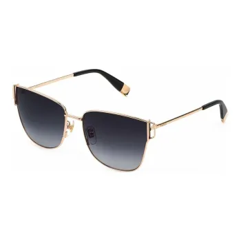 Furla Metal Irregular Shape Sunglasses Women's Gold