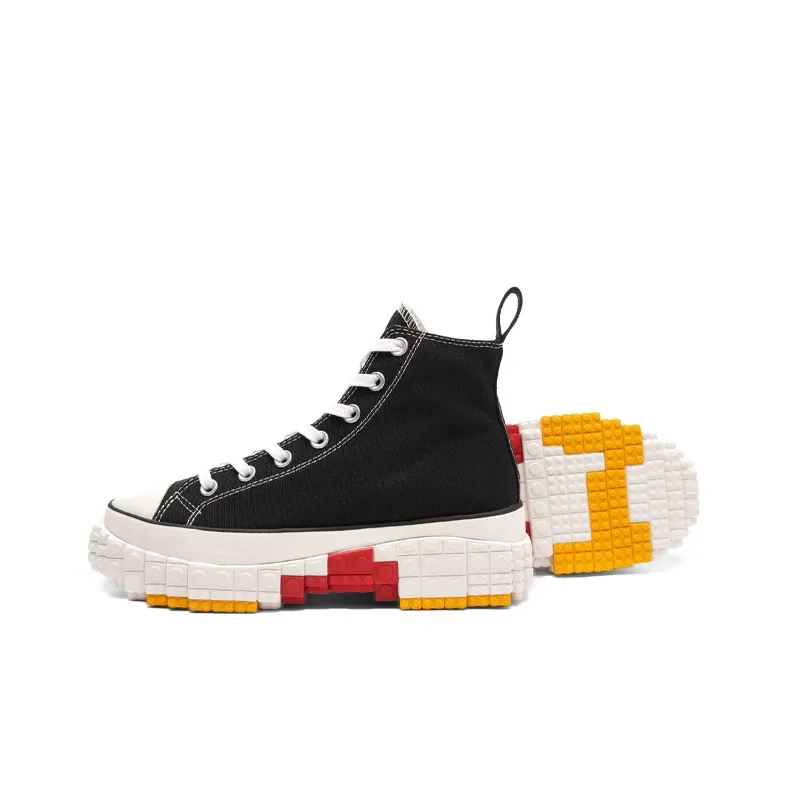 Ccilu Building Blocks Shoes Lightweight Height Increasing High Top Canvas Shoes Unisex GREENPLAX-13