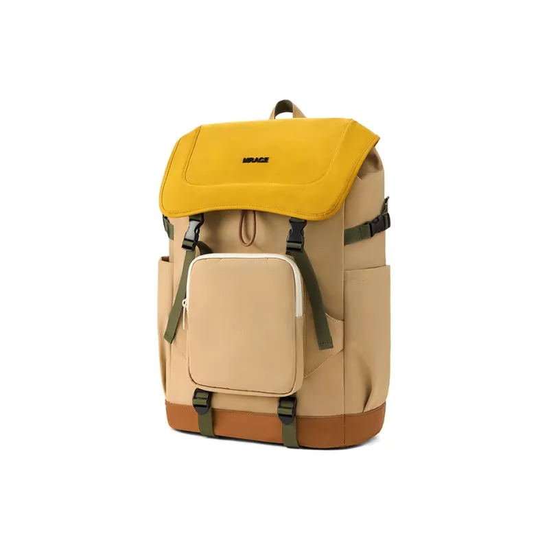MR.ACE HOMME Fabric Backpack Regular Unisex Beeswax Yellow/Vintage Green/Obsidian Black/Ice Grey Blue/Cream Pink-1