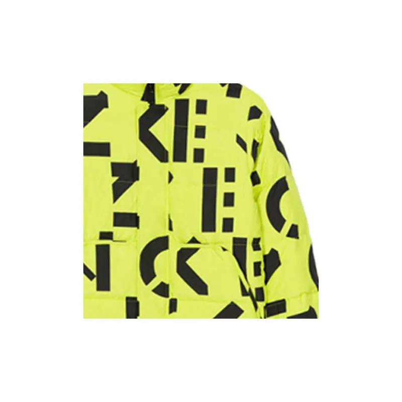 KENZO Down Jacket Men's Green Orange-4