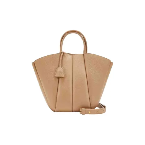 COCCINELLE Cow Leather Basket Bag Shoulder Bag Crossbody Bag Handbag Small Size Women's Toasted Color