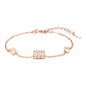 VEODO 925 Sterling Silver Bracelets Women's Rose Gold