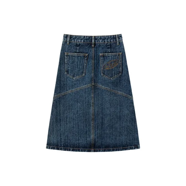 CHUU Denim Long Skirts Women's Blue-1