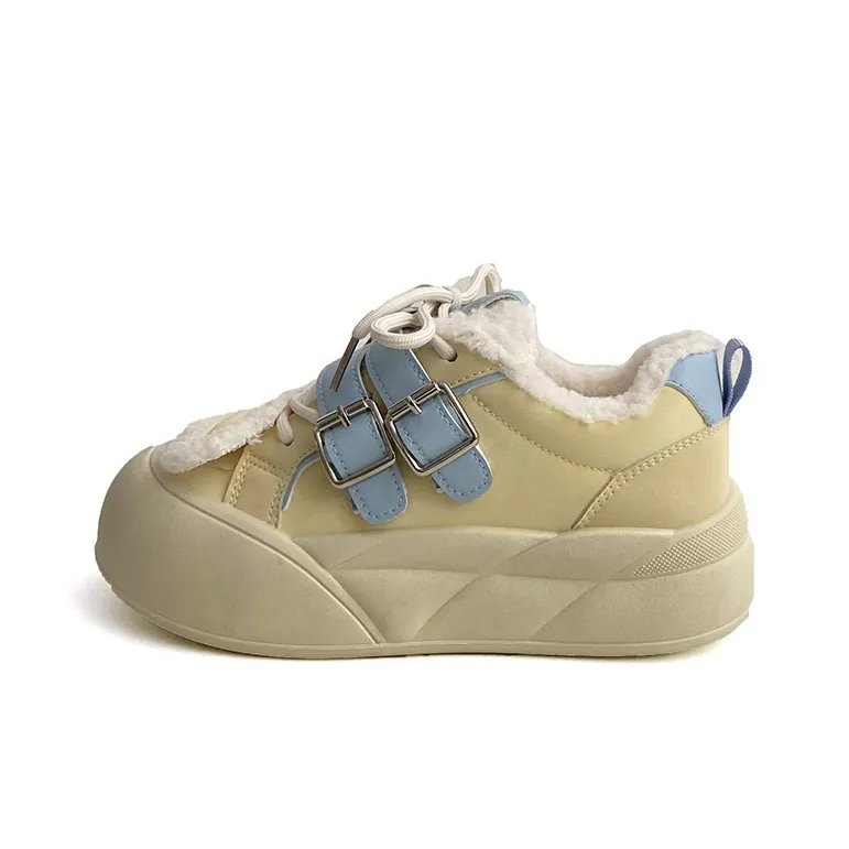 Than Than Me Anti-Slip Wear-Resistant Breathable Warm Low-Top Skateboard Shoes Women's-8