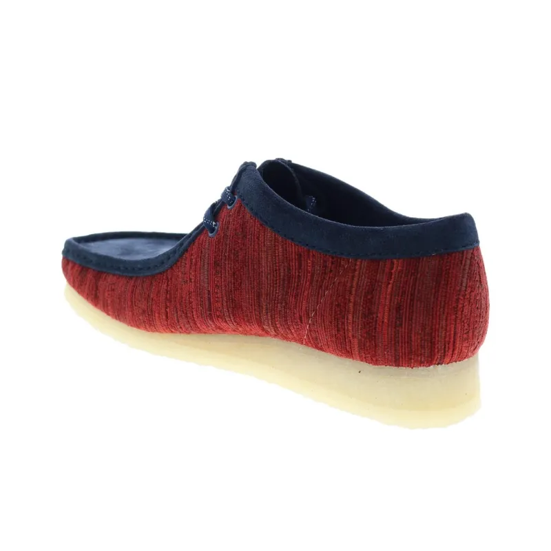 Clarks Originals Wallabee Boot Red Fabric-3