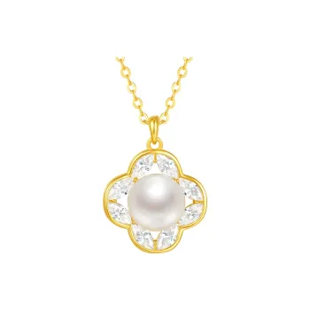 CHOW TAI SENG Pearl Necklace Set Box Women's