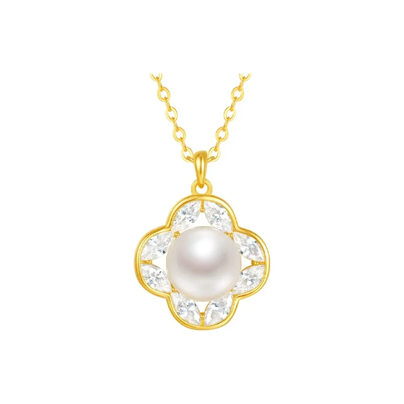 CHOW TAI SENG Pearl Necklace Set Box Women's-0