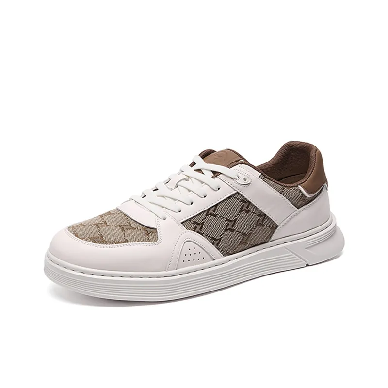 SEVEN Anti Slip And Wear Resistant Lightweight Low Top Skateboard Shoes Men's Coffee-0