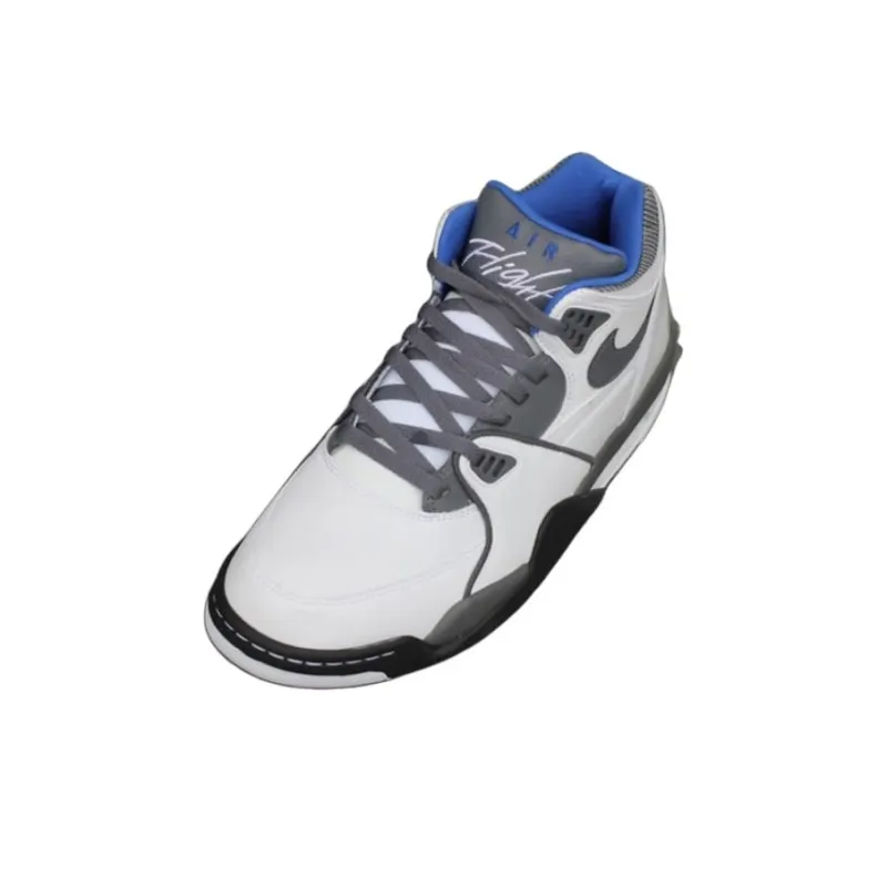 Nike Air Flight 89 Anti Slip Wear Resistant Mid Top Vintage Basketball Shoes Men's White-4