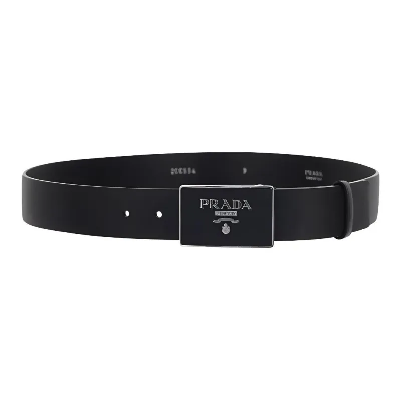 PRADA Logo Plaque Buckle Belt-1