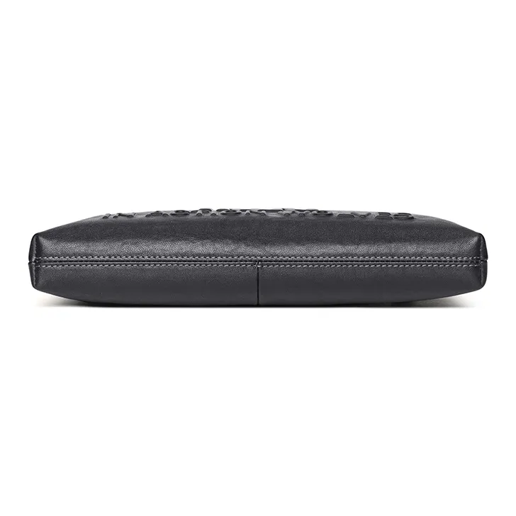 SEPTWOLVES Cow Leather Clutch Men's Black-3