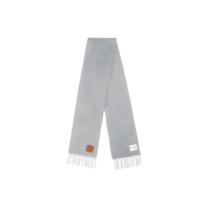 LOEWE Logo-Patch Fringed Scarf-1