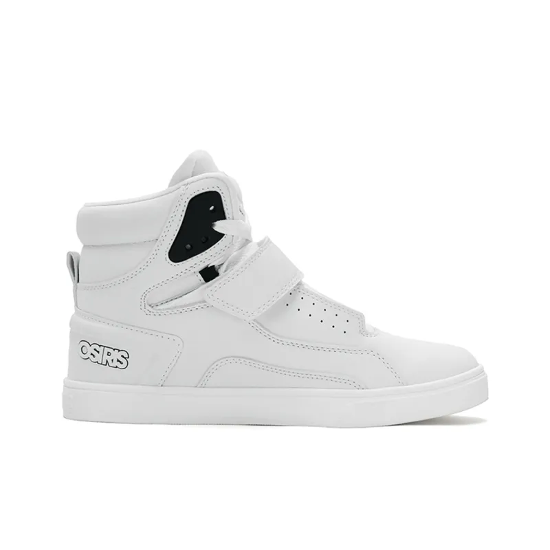 OSIRIS Coverage Slip Resistant Cushioning Wear Resistant Support High Top Skateboard Shoes Unisex White-1