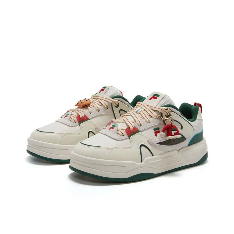 FILA FUSION BANK II Wear resistant And Lightweight Low Top Skateboard Shoes Women's Green-2