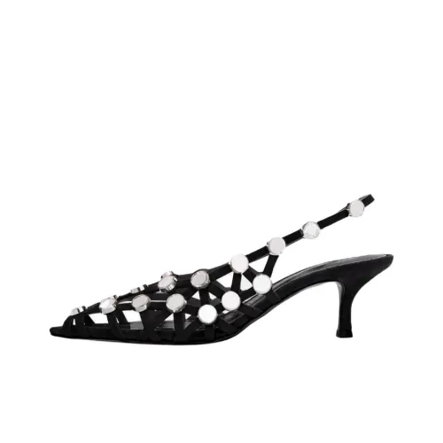 The Attico Grid Slingback Pumps
