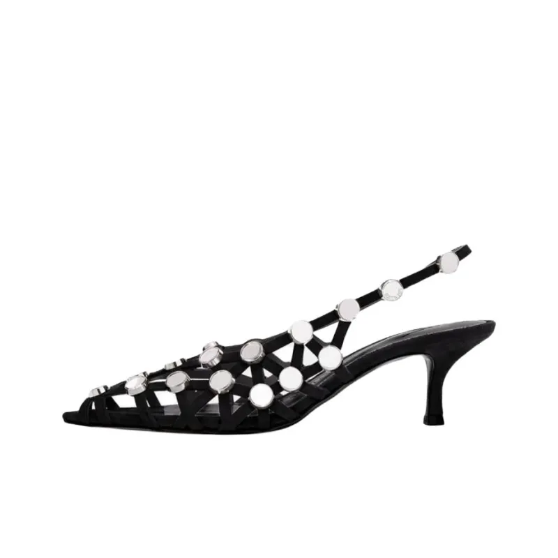 The Attico Grid Slingback Pumps-0