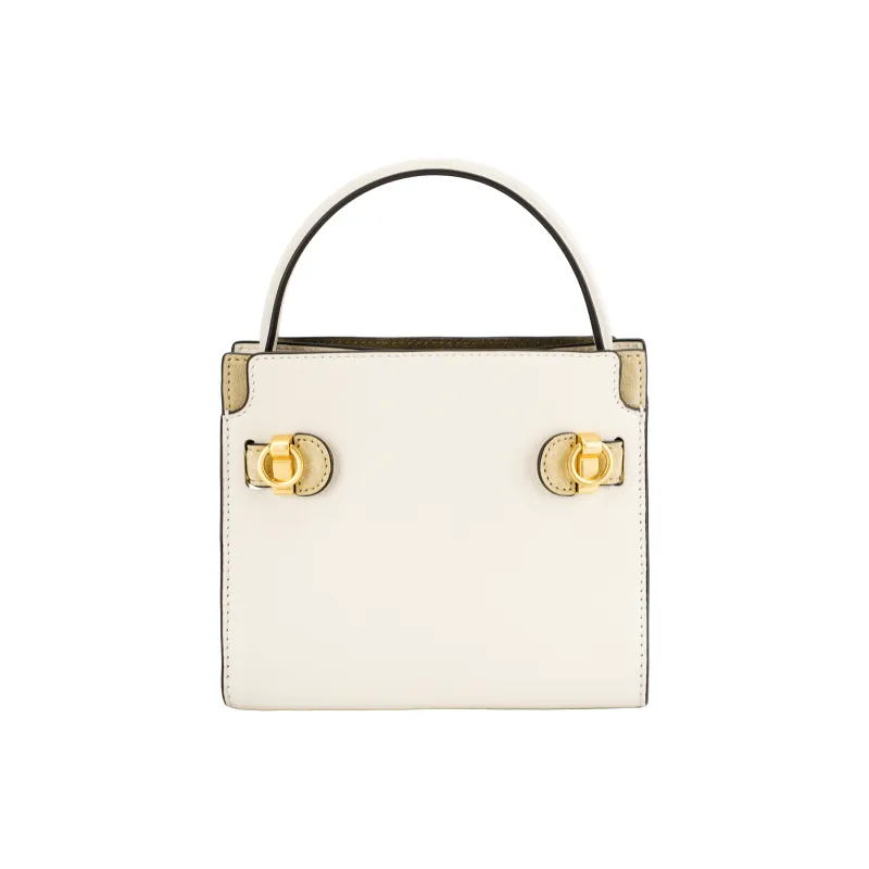 TORY BURCH Lee Radziwill Calfskin Handbag Shoulder Bag Crossbody Bag Mini Women's Ecru-2
