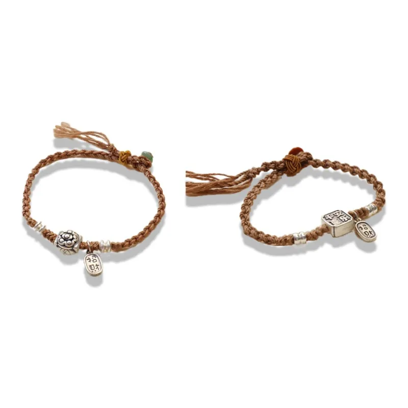 Datang Guoding S925 Silver Rope Bracelets Unisex-4