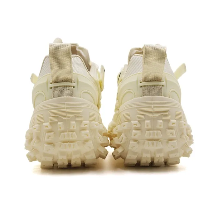 Hong Kong Meng Chunky Sneakers Unisex Low Top Beige-5