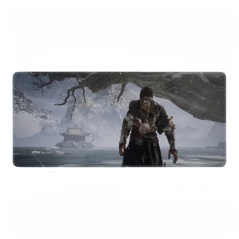 Under Black Myth Guan Yu Extra Large Laptop Stand Dormitory Desktop Esports Gaming Mouse Pads-1
