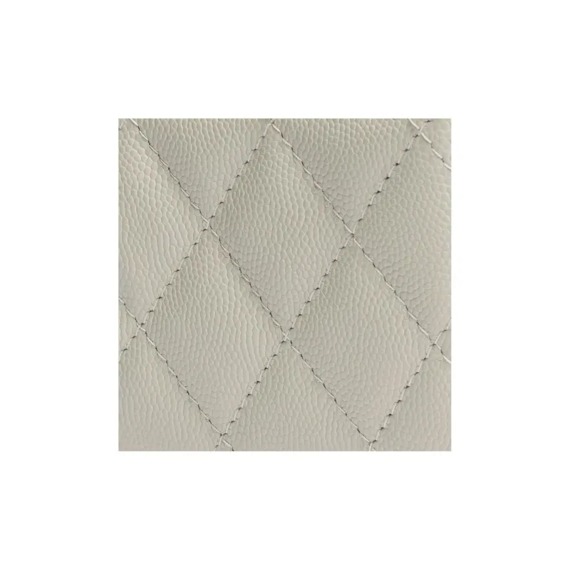 CHANEL Cow Leather Wallet Trumpets Women's Gray-4