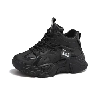 REIHUNG Cushioning Anti Slip Wear Resistant Breathable Height Increasing Mid Top Chunky Sneakers Women's